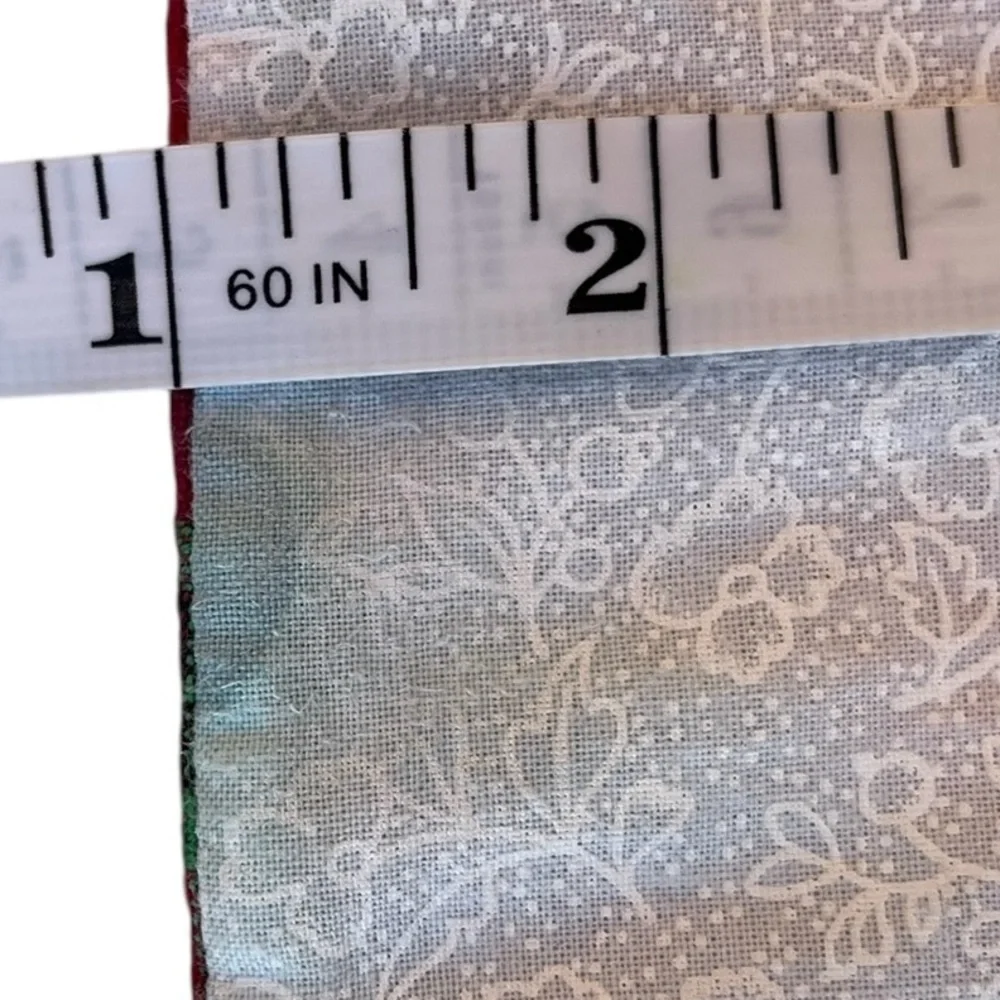 Quilted Holiday Christmas Table Runner Plaid Handmade 41